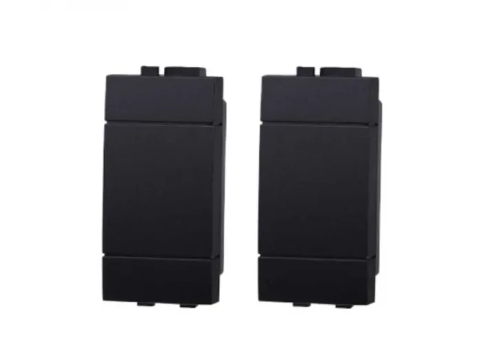 nr 2 MODULO FALSO POLO COPRITASTO 1P NERO COMPATIBILE BTICINO SERIE LIVING international – ETTROIT