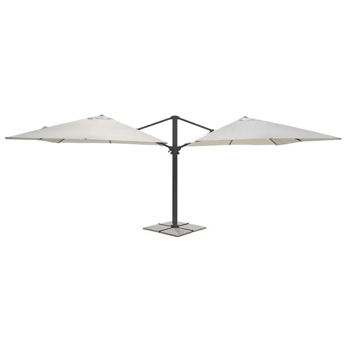 Ombrellone da giardino doppio 3×3 con palo laterale