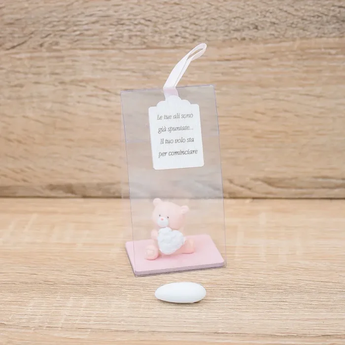 Orsetto Rosa con Frase