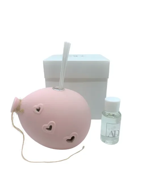 PALLONCINO MEDIO LED PROFUMATORE SATINATO ROSA (11.5X9X8.5CM)+SC80+TAG