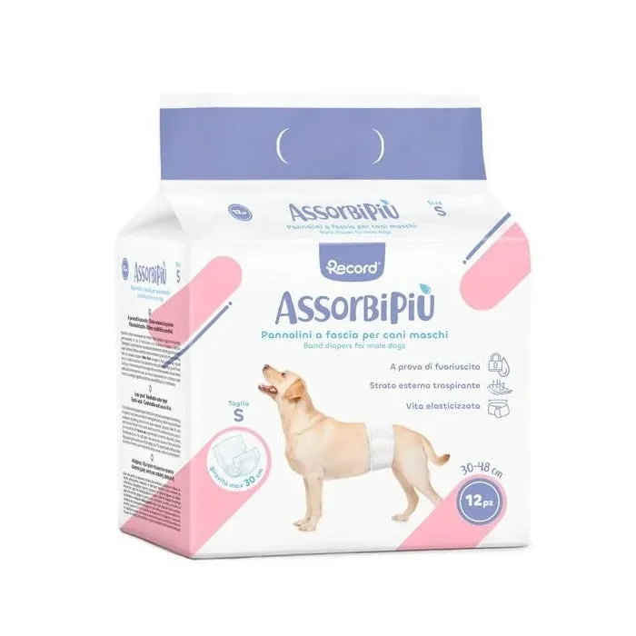 Pannolini assorbenti a fascia per cani maschi 12 pezzi – Assorbipiù Vendita online