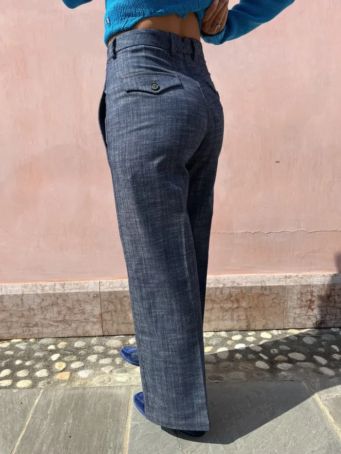 PANTALONE LARGO TELA DENIM - immagine 3