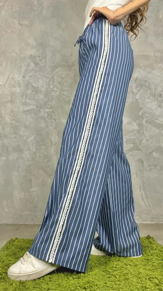 PANTALONE PALAZZO GESSATO - immagine 3