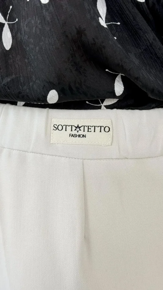 PANTALONE PALAZZO TINTA UNITA - immagine 3