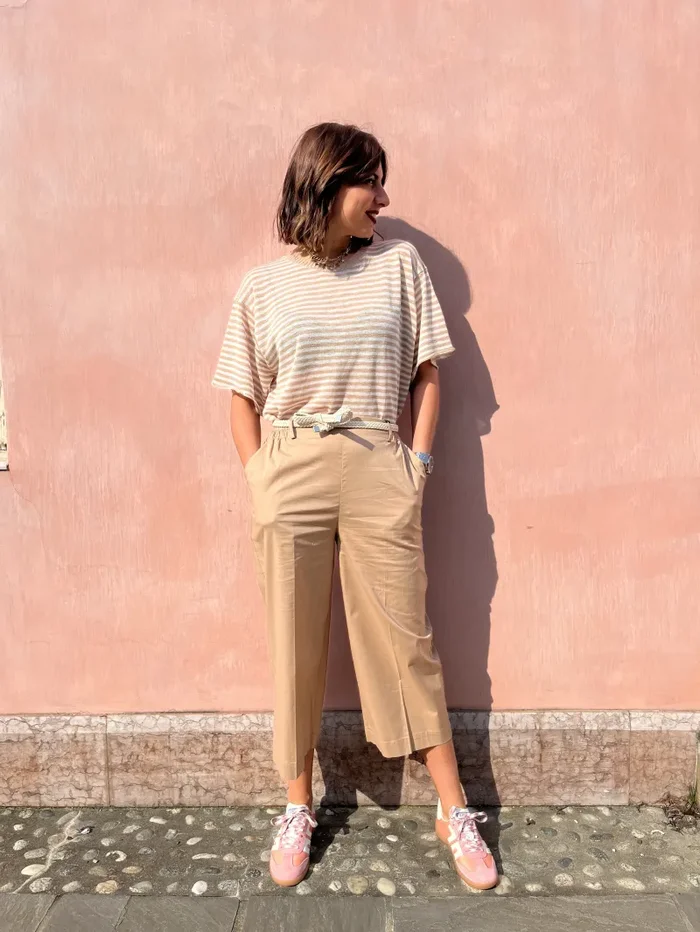 PANTALONE POPELINE 3/4 Online ora - immagine 2