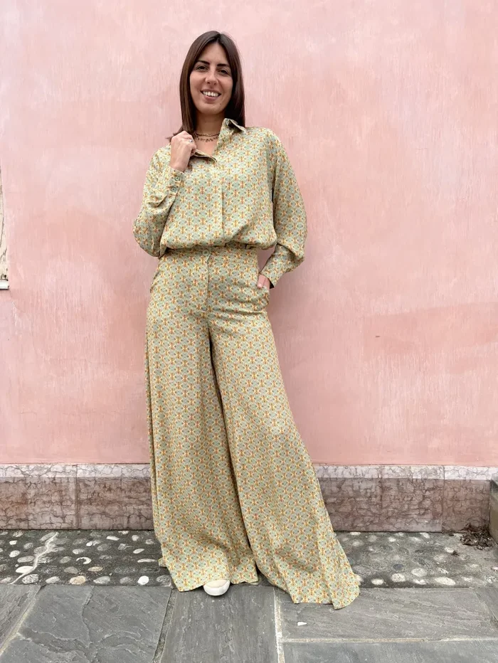 PANTALONE VISCOSA STAMPATA - immagine 2