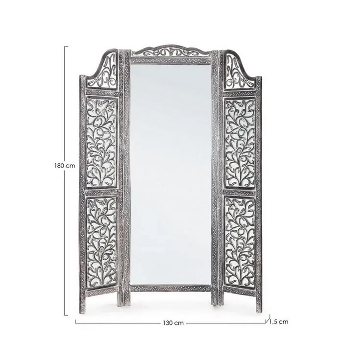 Paravento shabby con specchio – Ajala - immagine 2