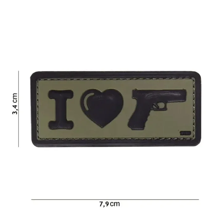 Patch 3D PVC Amo la mia Arma Moda