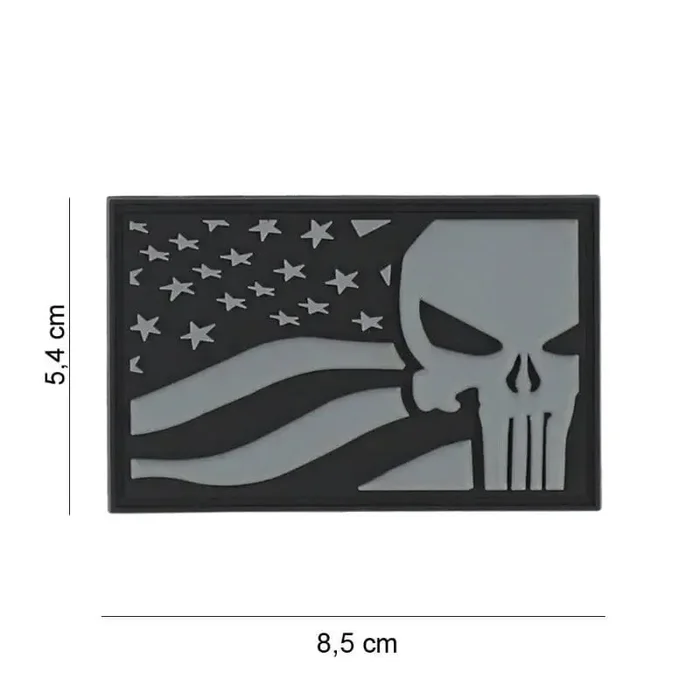 Patch 3d PVC Bandiera Punisher U.S.A. In saldo