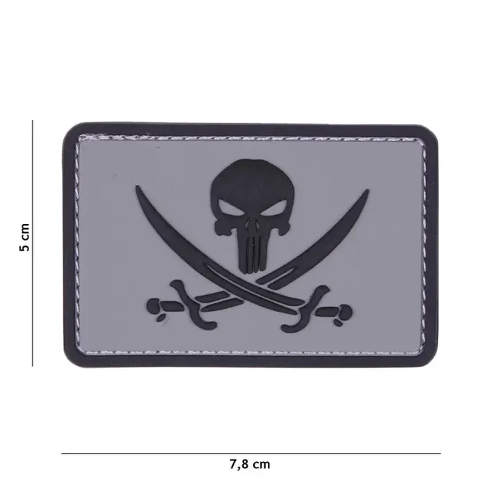 Patch 3D PVC Punisher Pirate