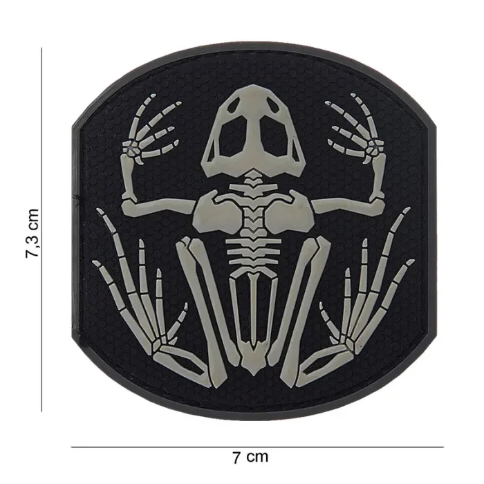 Patch 3D PVC Scheletro di Rana Frog Varie Colorazioni