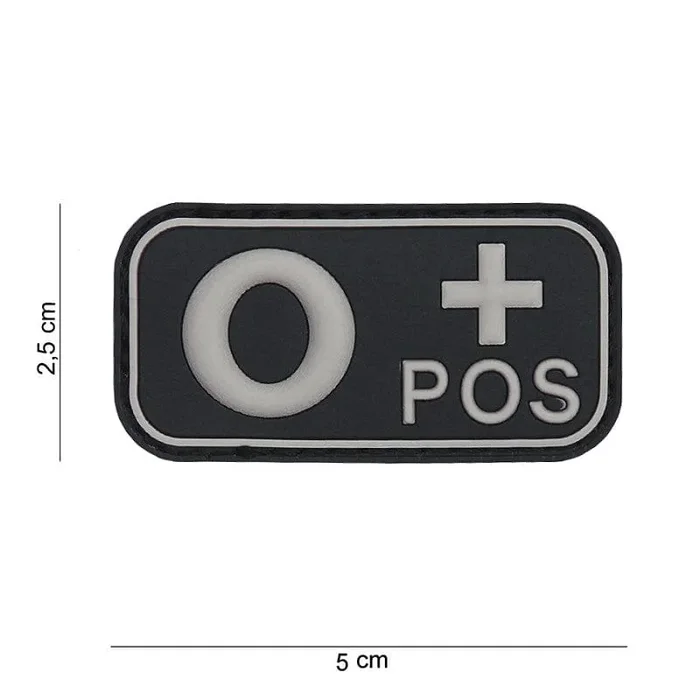 Patch in pvc Gruppo Sanguigno 0+