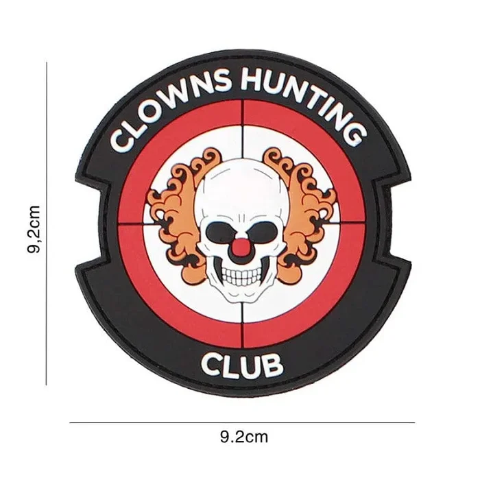 Patch in Pvc Skull Clown Hunting Club Vendita calda