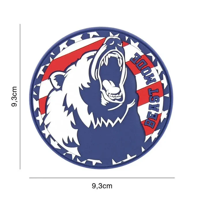 Patch Orso in PVC, Beast Mode Bandiera Usa