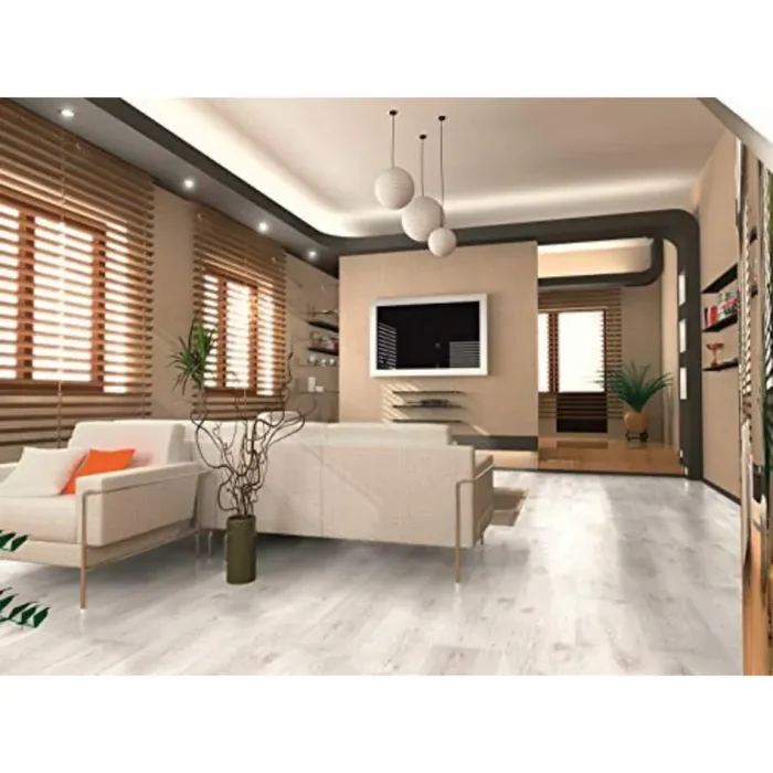 PAVIMENTO LAMINATO STANDARD ROVERE GHIACCIO WHITE – CONF. DA 2,390 MQ - immagine 2