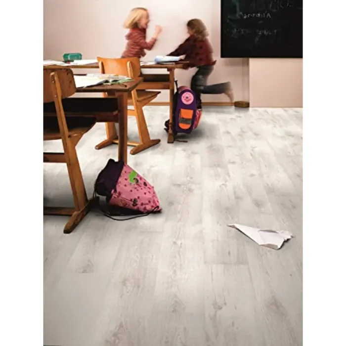 PAVIMENTO LAMINATO STANDARD ROVERE GHIACCIO WHITE – CONF. DA 2,390 MQ - immagine 3