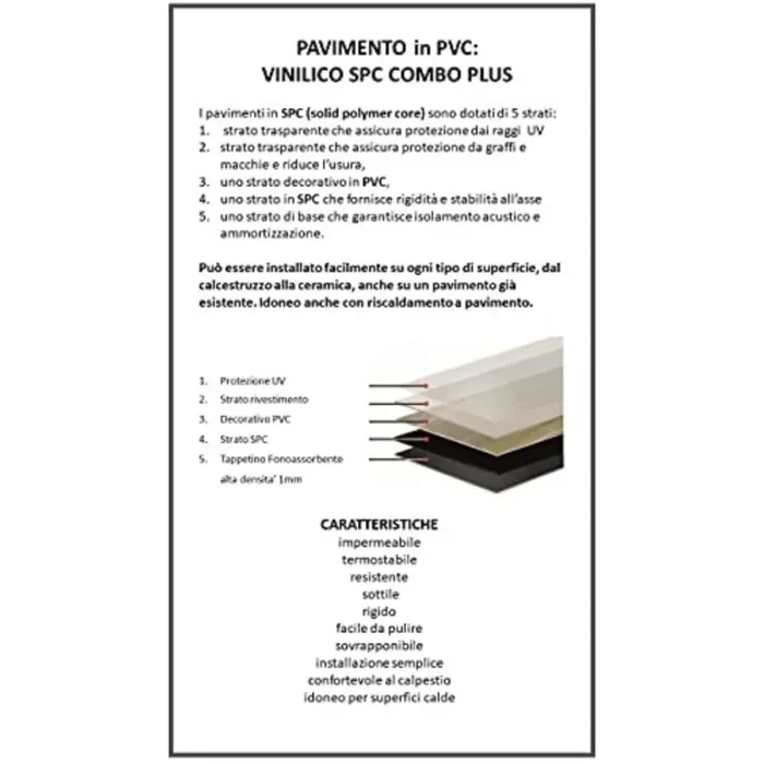 PAVIMENTO VINILICO SPC COMBO PLUS ROVERE SCURO SICILIA – CONF. DA 1,778 MQ - immagine 3