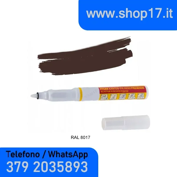 Pennarello Ritocco per PVC – Kanten Fix Okno PREMIUM – marrone RAL 8017