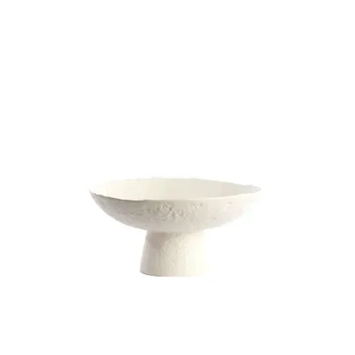 PIATTO ROTONDO CON BASE IN METALLO CREMA (Ã˜31×15,5cm)