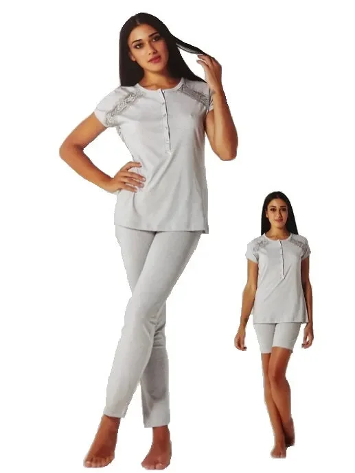 Pigiama 3 pezzi donna Vilfram art 11559 colore e misura a scelta Sconti