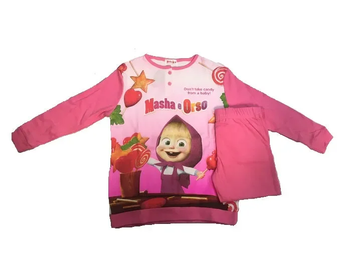 Pigiama bimba Masha e Orso art 19510 colore foto misura a scelta