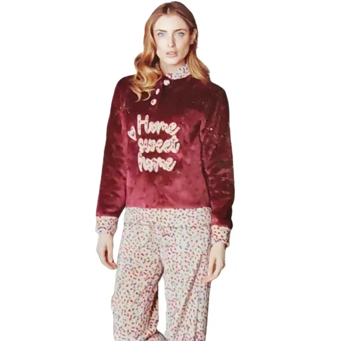 Pigiama donna coral fleece Nottingham art PG35696 colore e misura a scelta