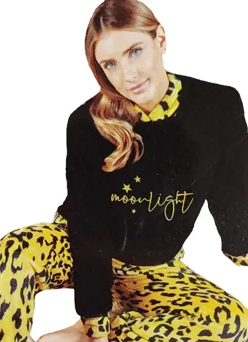 Pigiama donna coral fleece Nottingham art PG35759 colore fucsia misura a scelta