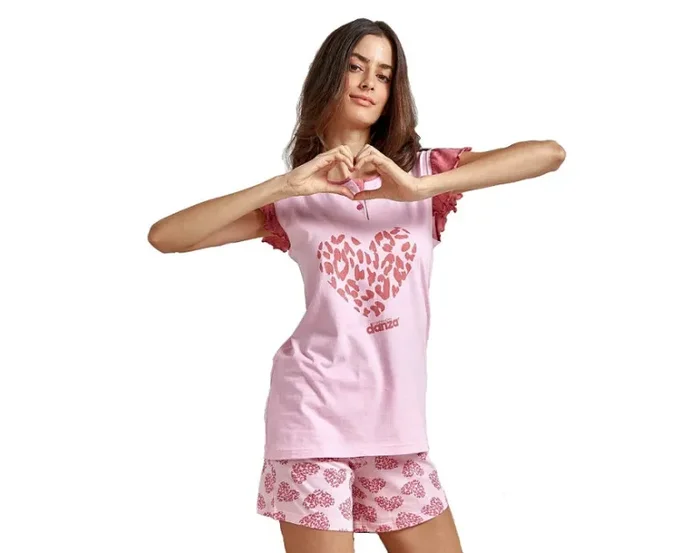 Pigiama Donna in cotone primaverile Dimensione Danza Art B2DD20255 Colore a scelta Misura a scelta