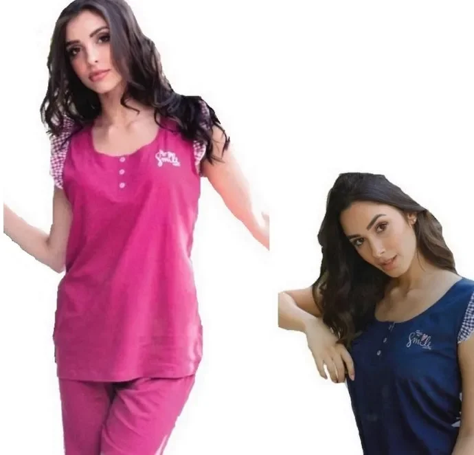 Pigiama donna in cotone primaverile Kissimo art. 21D2006 col. e mis. a scelta