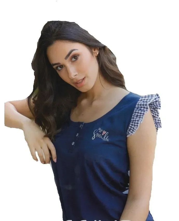 Pigiama donna in cotone primaverile Kissimo art. 21D2006 col. e mis. a scelta - immagine 2