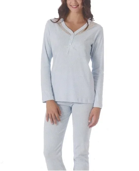 PIGIAMA DONNA ROMANTICA ART ADRIEL IN COTONE COLORE E MISURA A SCELTA