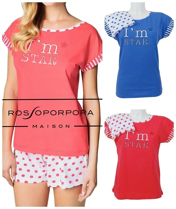 PIGIAMA DONNA ROSSOPORPORA ART CARLOTTA COLORE E MISURA A SCELTA