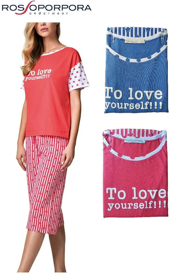 PIGIAMA DONNA ROSSOPORPORA ART CHIARA COLORE E MISURA A SCELTA