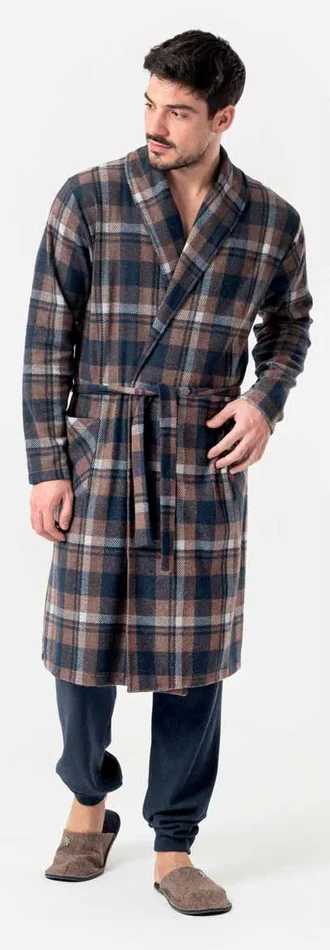 pigiama lungo da uomo a vestaglia