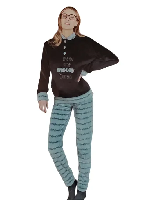 Pigiama ragazza coral fleece Nottingham art PG35755T colore e misura a scelta