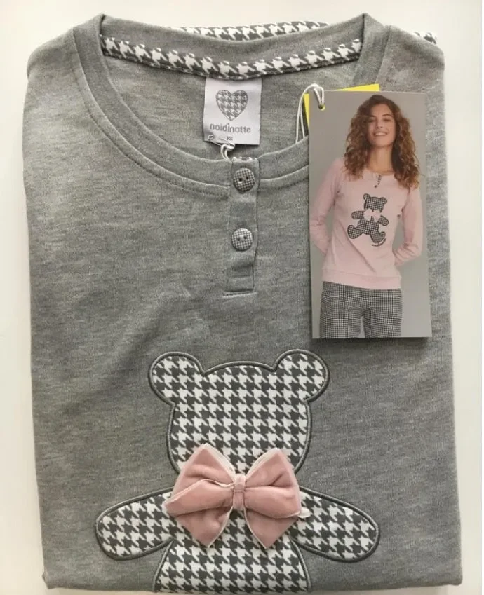 pigiama ragazza in caldo cotone noi di notte colore foto misure a scelta Vendita calda