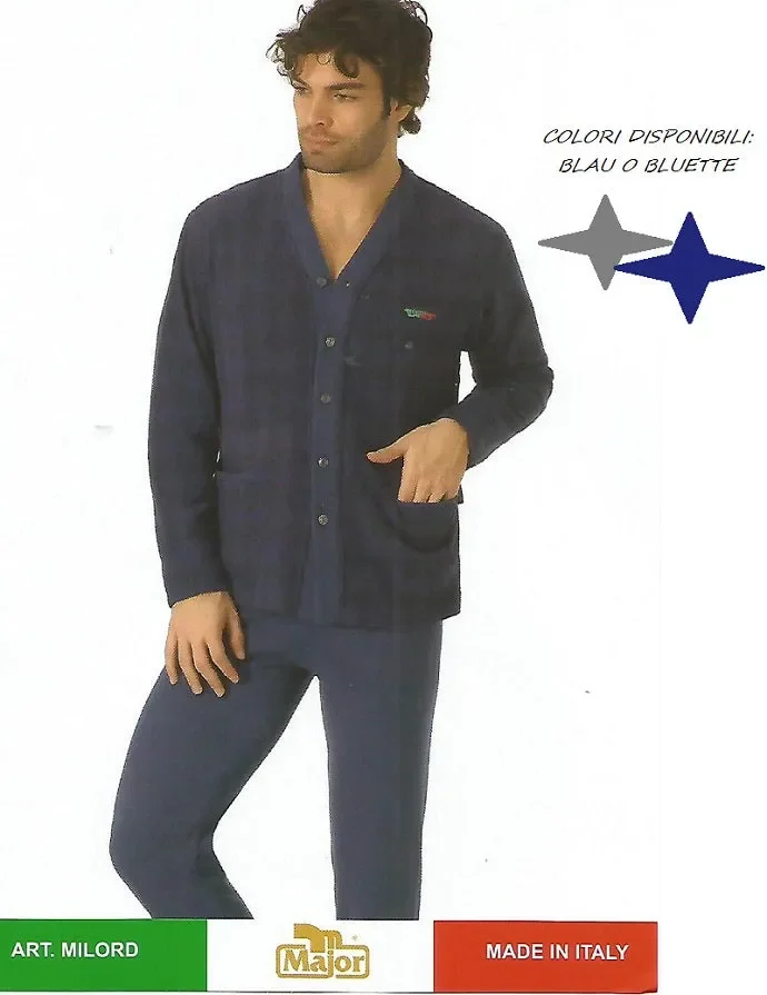 PIGIAMA UOMO CALIBRATO APERTO MAJOR LINEA GOLD ART.MILORD COLORE E MISURE A SCELTA