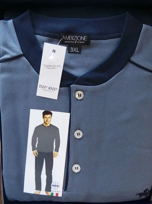 Pigiama uomo in caldo cotone Bip Bip art 6491 colore e misura a scelta Vendita calda - immagine 2