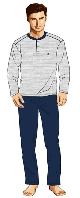 Pigiama uomo in caldo cotone Bip Bip art 6491 colore e misura a scelta Vendita calda - immagine 3