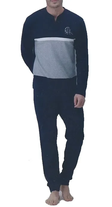 pigiama uomo in caldo cotone cagi art 4300 colore foto misura a scelta