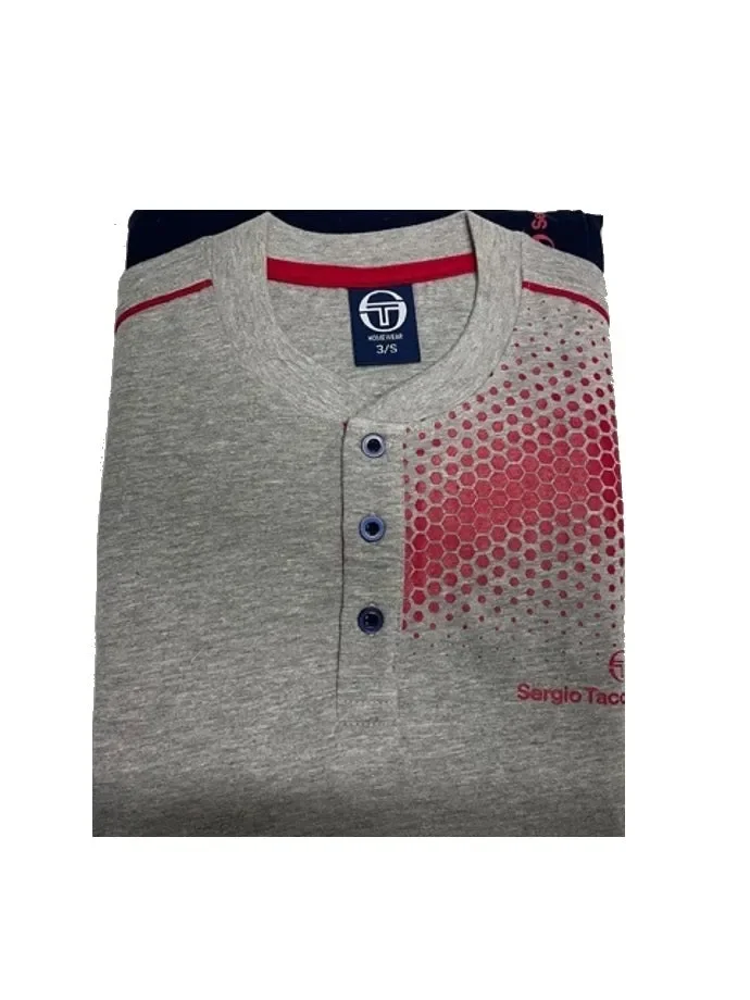 Pigiama uomo in cotone primaverile 3 pezzi Sergio Tacchini art. PG34132-AS1-24 col. e mis. a scelta - immagine 3