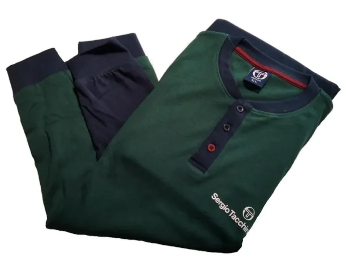 Pigiama uomo in cotone primaverile Sergio Tacchini art PG34830 colore e misura a scelta - immagine 2