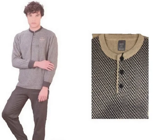 pigiama uomo invernale kissimo art. b19u5518pm col. e mis. a scelta