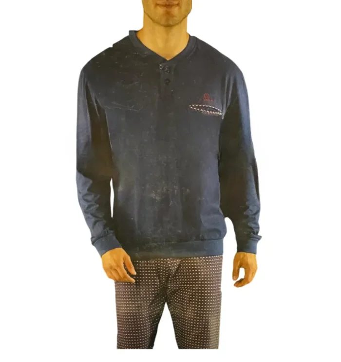 Pigiama Uomo IVY OXFORD 100% Cotone Estivo Art ELS9