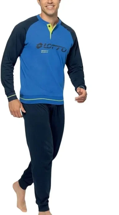 Pigiama Uomo Lotto Art. LP1172 100% Puro Cotone Estivo