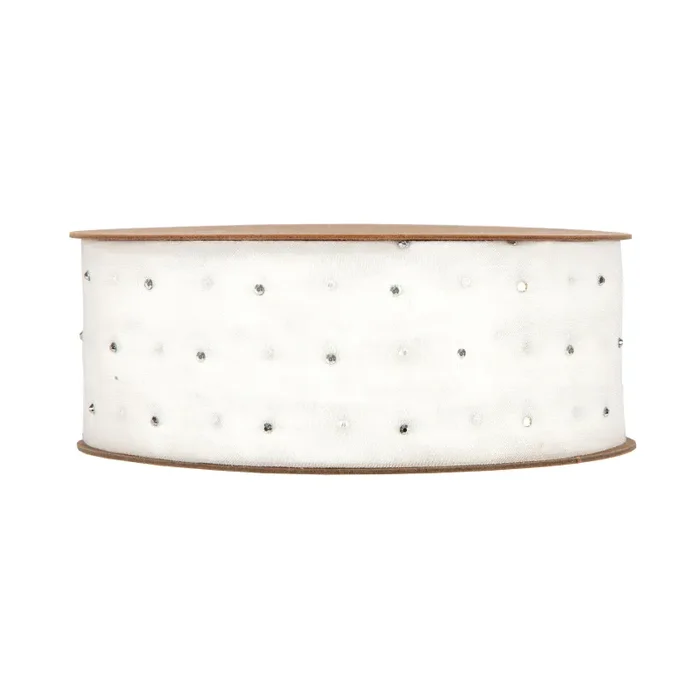 Piovaccari Nastro Shining Diamons 40 Mm 20 Mt Bianco