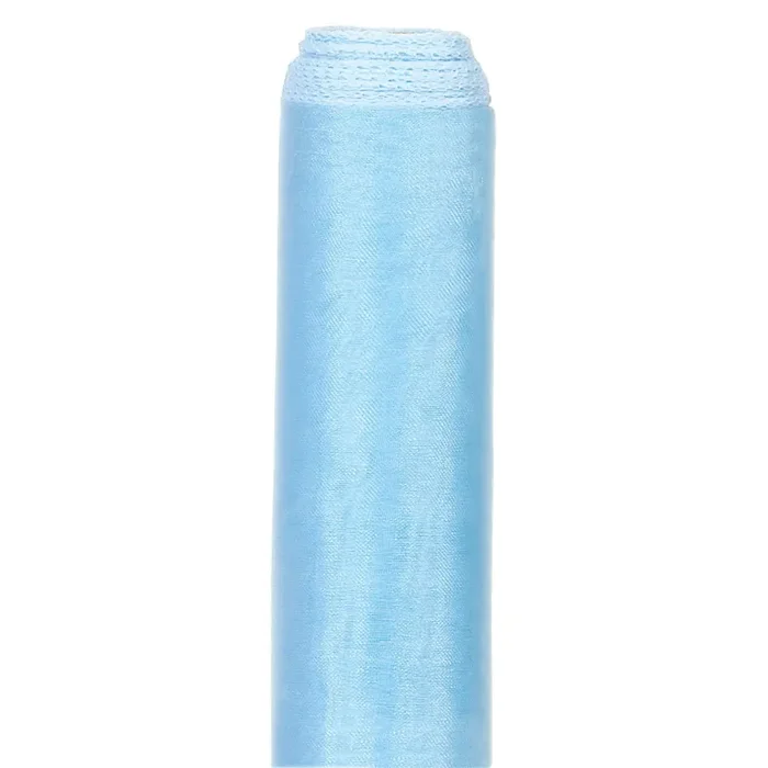Piovaccari Rotolo Organza Single Tone H 50 Cm L 9 Mt Sky Blue