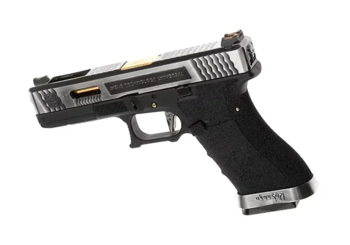 Pistola a Gas Glock G17SV WE G-Force Black e Gold - immagine 3