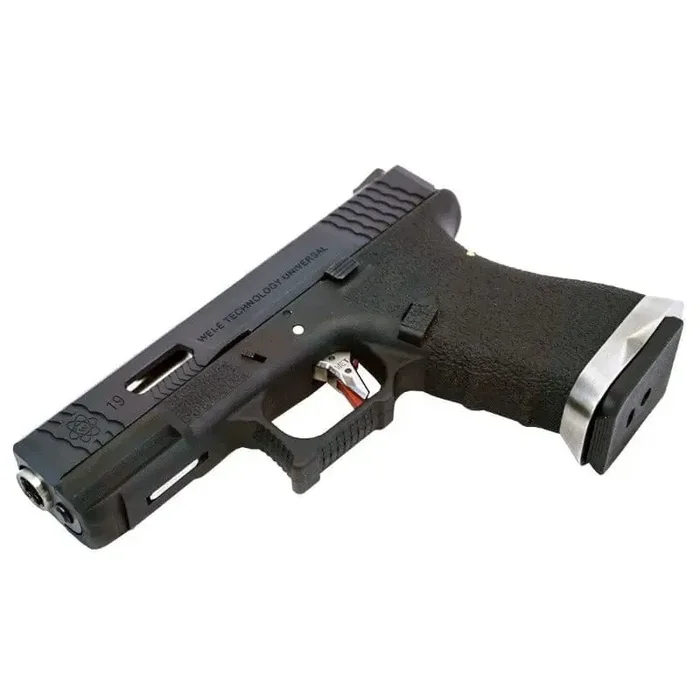 Pistola a Gas Glock G19 WE G-Force Nera e Silver - immagine 2