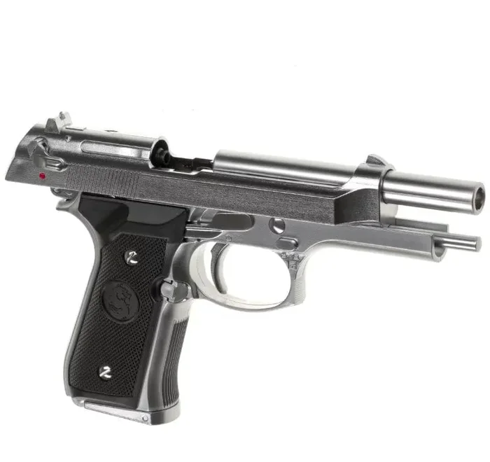 Pistola a Gas M9 Silver Blowback – Ls - immagine 2